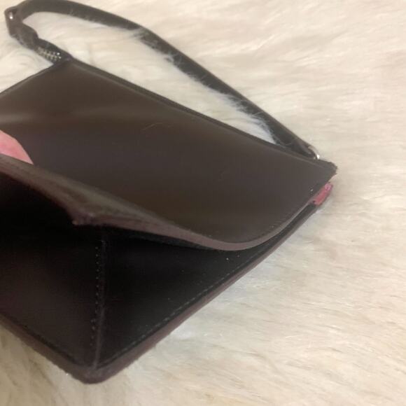 ANN TAYLOR LOFT Black Calf Hair & Brown Leather Demi Bag Clutch Purse - Picture 13 of 15